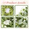 Spring Wreaths for Front Door White Flowers Grapevines Green Eucalyptus Leaves